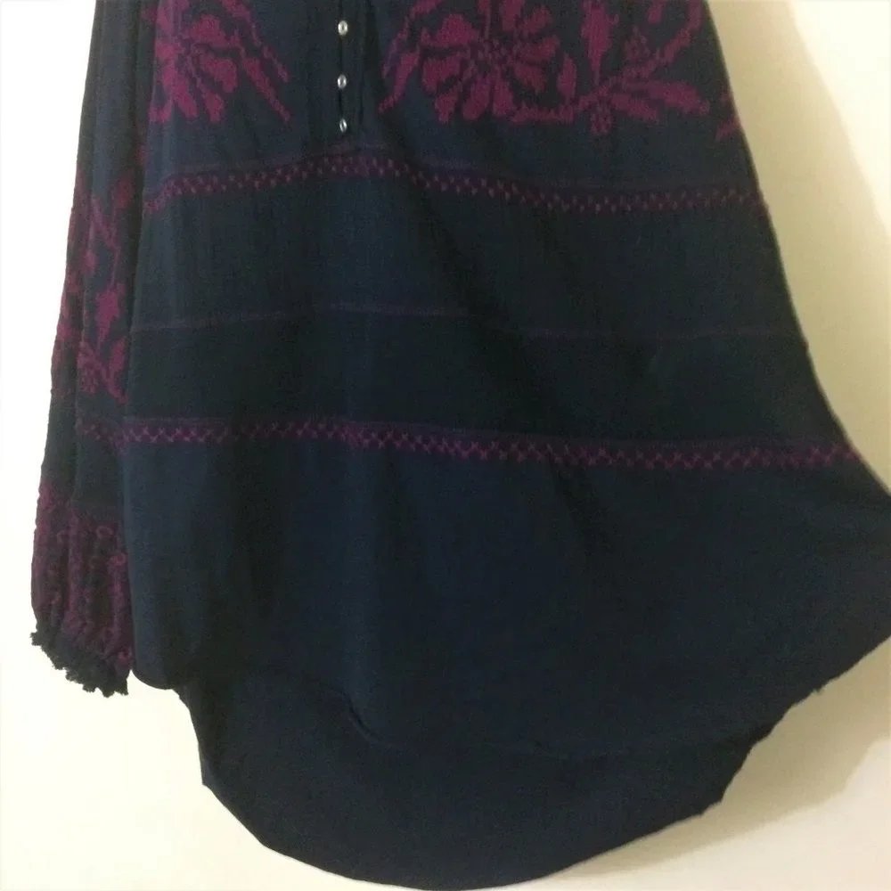 Free People Persuasion Long Sleeve Tunic Top M